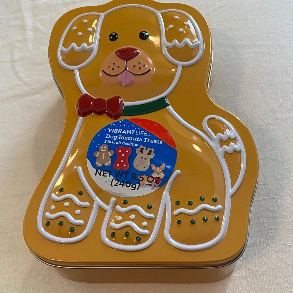Dog Toy Collection with Cute Treat Tin (5 items total)